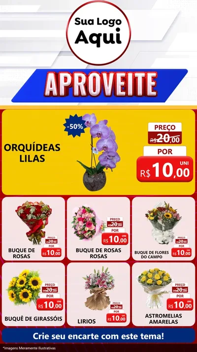 Modelo de Rede Social para Stories com o tema Aproveite para Floricultura e jardim