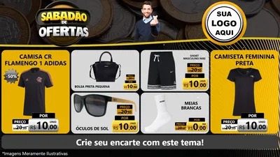 Modelo de TV para TV Horizontal com o tema Sabadão de Ofertas para Roupas e acessórios