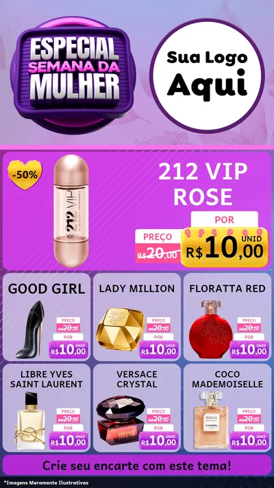 Modelo de Rede Social para Stories com o tema Especial Semana da Mulher para Perfumes