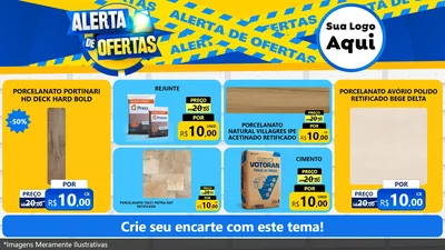 Modelo de TV para TV Horizontal com o tema Alerta de Ofertas para Pisos e revestimentos