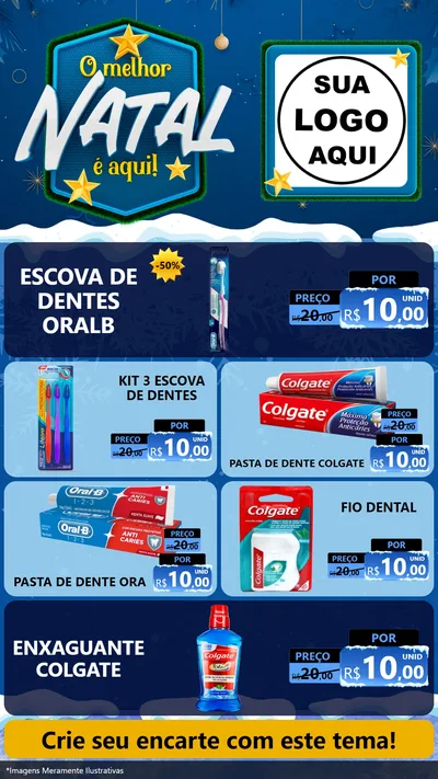 Modelo de TV para TV Vertical com o tema O Melhor Natal É Aqui! para Higiene Pessoal