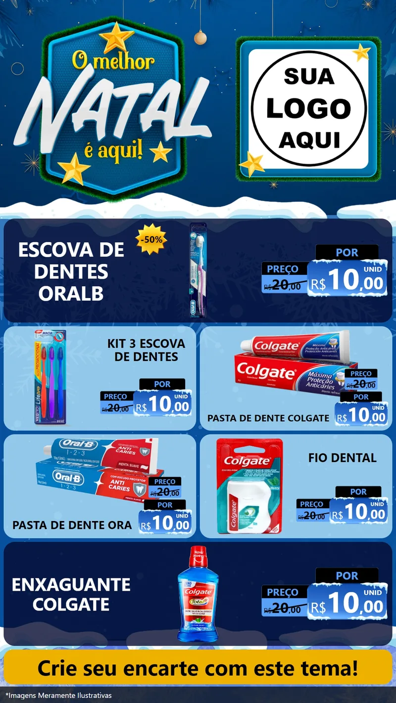 Modelo de TV para TV Vertical com o tema O Melhor Natal É Aqui! para Higiene Pessoal