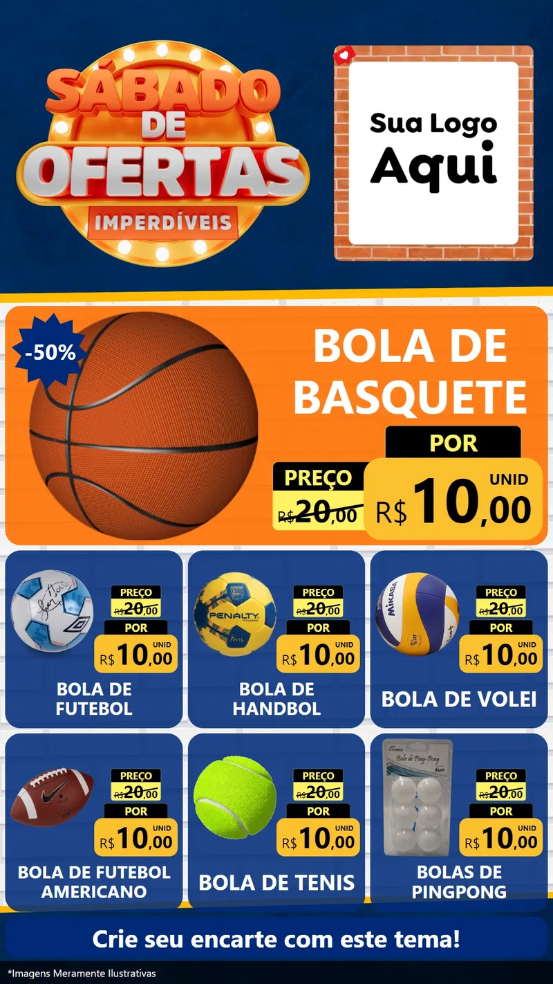 Modelo de Rede Social para Stories com o tema Sábado de Ofertas Imperdíveis para Artigos Esportivos