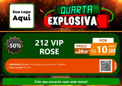 Modelo de Cartaz para Cartaz A4 Horizontal com o tema Quarta Explosiva para Perfumes
