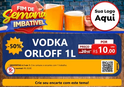 Modelo de Cartaz para Cartaz A4 Horizontal com o tema Domingo do Real para Distribuidora de bebidas
