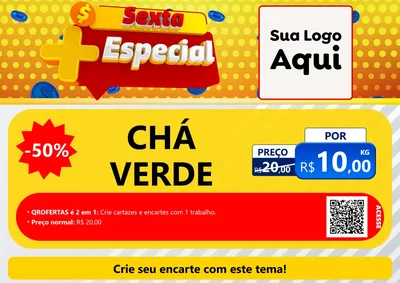 Modelo de Cartaz para Cartaz A4 Horizontal com o tema Sexta Mais Especial para Produtos Naturais