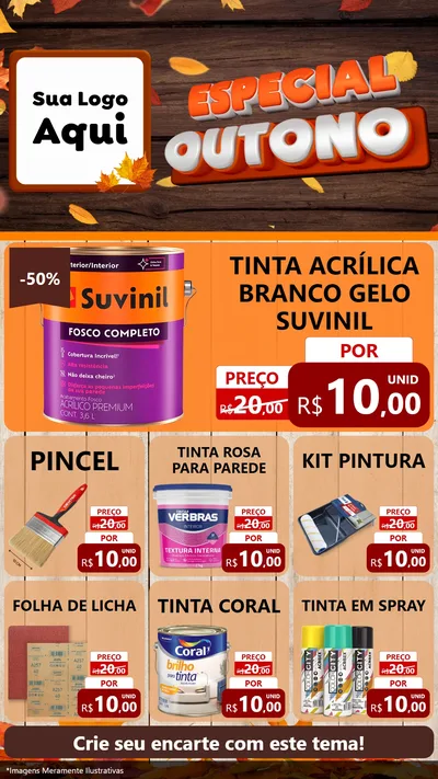 Modelo de Rede Social para Stories com o tema Especial Outono para Tintas e Ferramentas