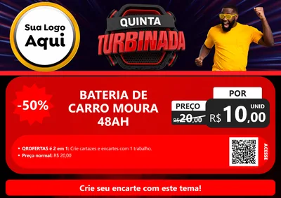 Modelo de Cartaz para Cartaz A4 Horizontal com o tema Quinta Turbinada para Baterias Elétricas