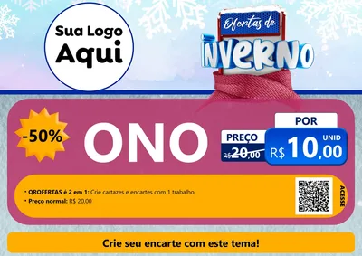 Modelo de Cartaz para Cartaz A4 Horizontal com o tema Ofertas de Inverno para Óticas