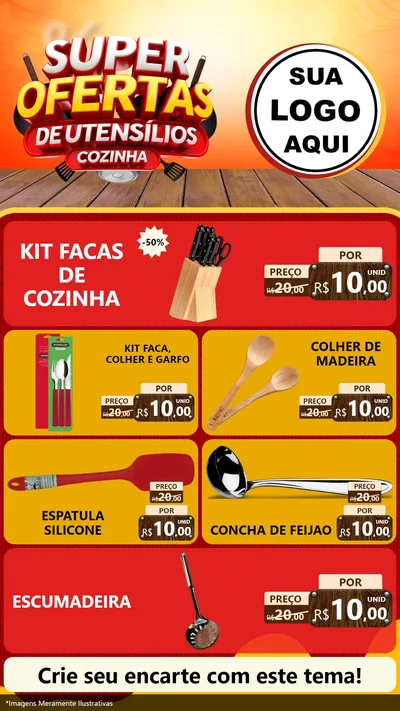 Modelo de TV para TV Vertical com o tema Super Ofertas de Utensílios - Cozinha para Utilidades Domésticas