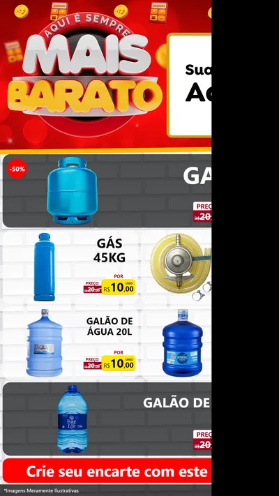 Modelo de TV para TV Vertical com o tema Mais Barato para Água e gás