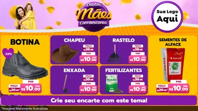 Modelo de TV para TV Horizontal com o tema Dia das Mães com Desconto para Agropecuária