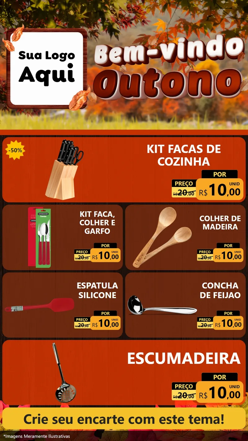 Modelo de TV para TV Vertical com o tema Bem-vindo Outono para Utilidades Domésticas