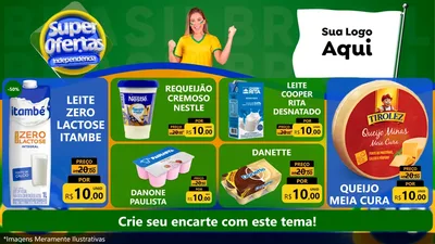 Modelo de TV para TV Horizontal com o tema Super Ofertas de Independência para Frios e Laticínios