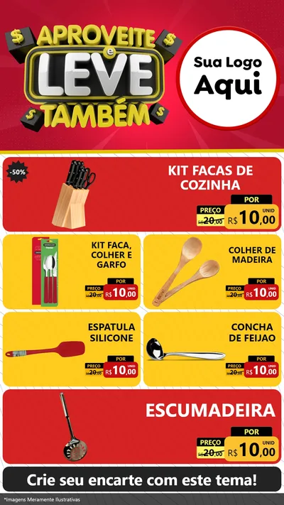 Modelo de TV para TV Vertical com o tema Aproveite e Leve Também para Utilidades Domésticas