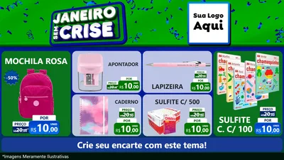 Modelo de TV para TV Horizontal com o tema Janeiro Sem Crise para Papelaria