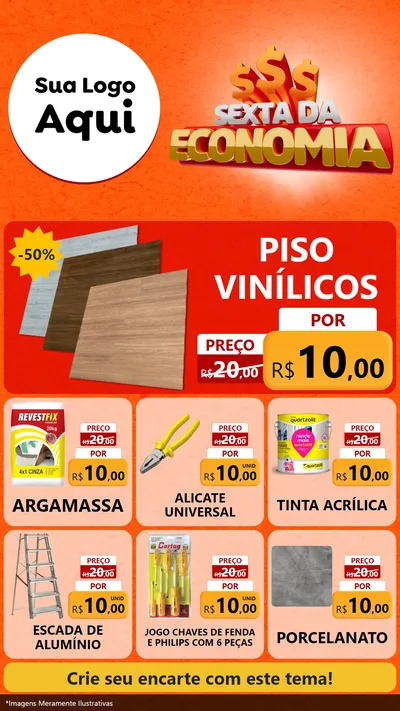 Modelo de Rede Social para Stories com o tema Sexta da Economia para Material para Construção