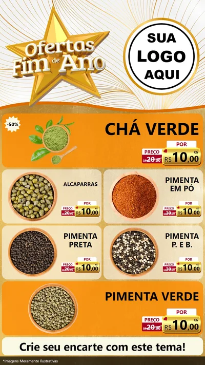 Modelo de TV para TV Vertical com o tema Ofertas Fim de Ano para Produtos Naturais