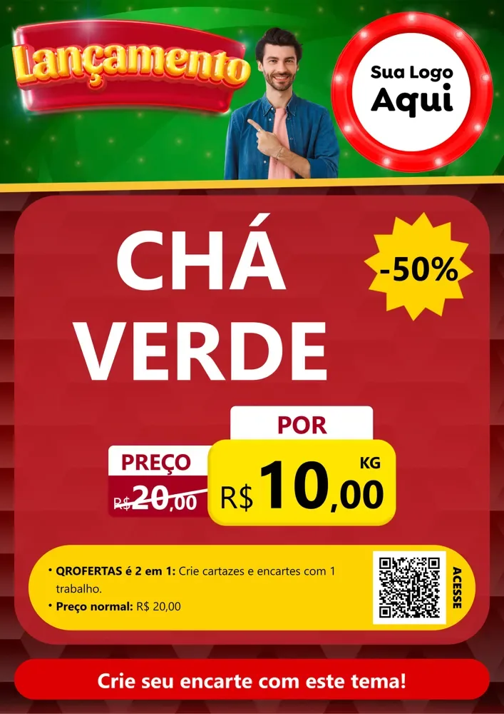 Modelo de Cartaz para Cartaz A4 Vertical com o tema Lançamento para Produtos Naturais