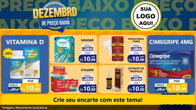 Modelo de TV para TV Horizontal com o tema Dezembro de Preço Baixo para Farmácia