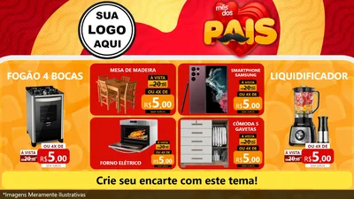 Modelo de TV para TV Horizontal com o tema Mês Dos Pais para Móveis e Eletro
