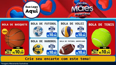 Modelo de TV para TV Horizontal com o tema Dia Das Mães Imperdível para Artigos Esportivos