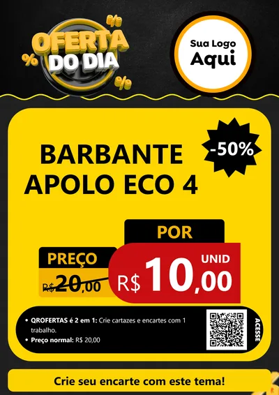 Modelo de Cartaz para Cartaz A4 Vertical com o tema Oferta Do Dia para Armarinho e Aviamentos