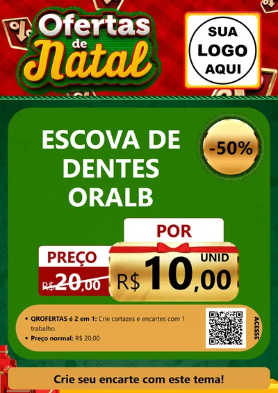 Modelo de Cartaz para Cartaz A4 Vertical com o tema Ofertas de Natal para Higiene Pessoal