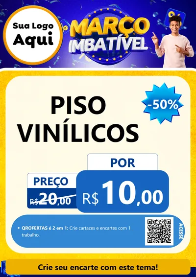 Modelo de Cartaz para Cartaz A4 Vertical com o tema Março Imbatível para Material para Construção