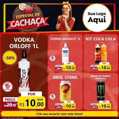 Modelo de Rede Social para Feed Facebook com o tema Especial de Cachaça para Distribuidora de bebidas