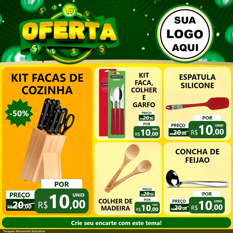 Modelo de Rede Social para Feed Facebook com o tema Oferta para Utilidades Domésticas