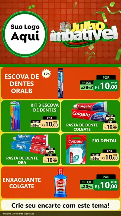 Modelo de TV para TV Vertical com o tema Julho Imbatível para Higiene Pessoal