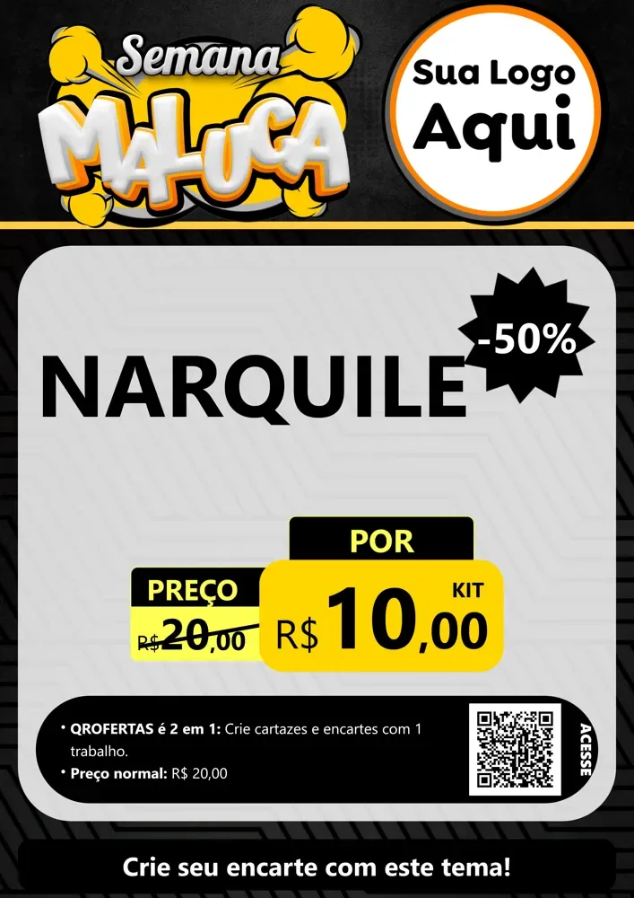 Modelo de Cartaz para Cartaz A4 Vertical com o tema Semana Maluca para Tabacaria