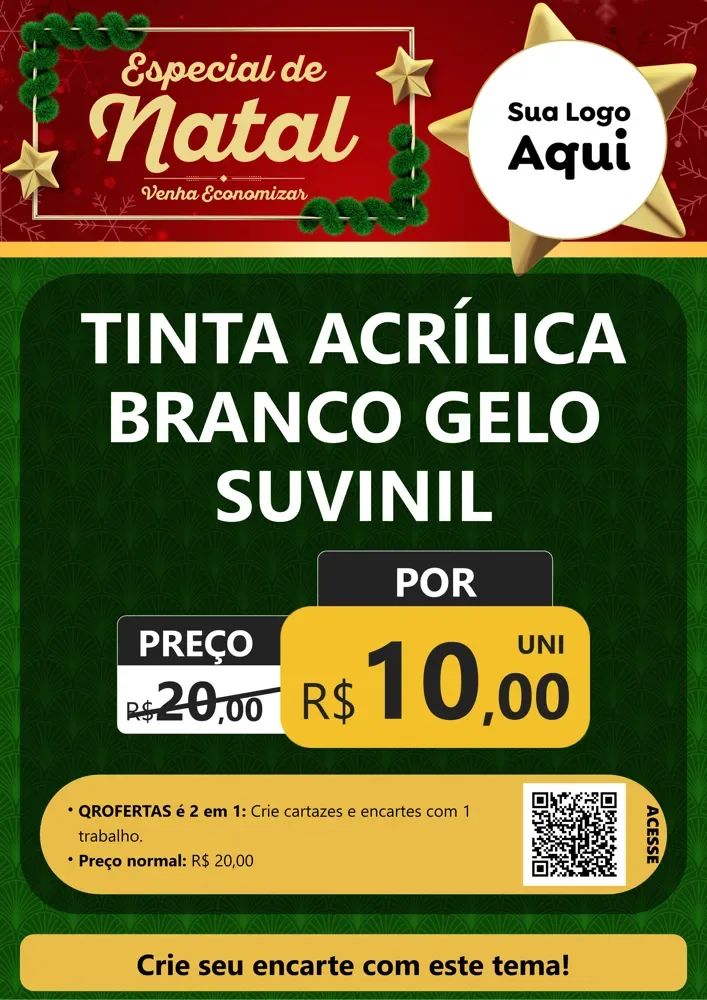Modelo de Cartaz para Cartaz A4 Vertical com o tema Especial de Natal para Tintas e Ferramentas