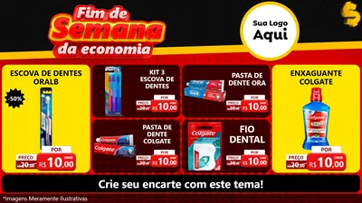 Modelo de TV para TV Horizontal com o tema Fim de Semana da Economia para Higiene Pessoal