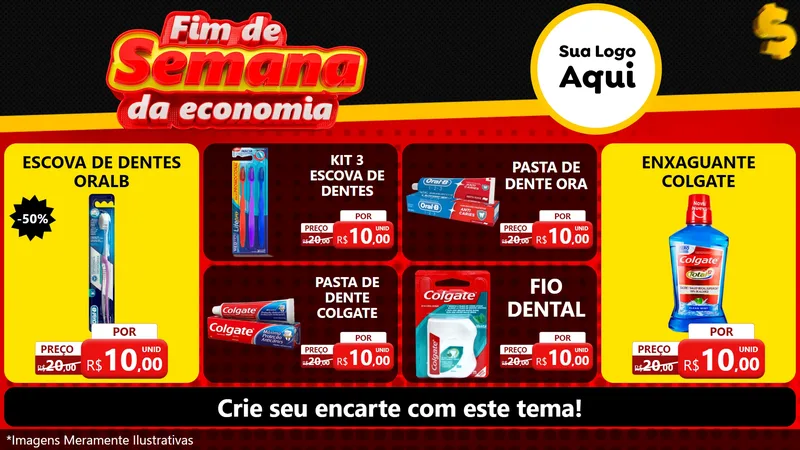 Modelo de TV para TV Horizontal com o tema Fim de Semana da Economia para Higiene Pessoal