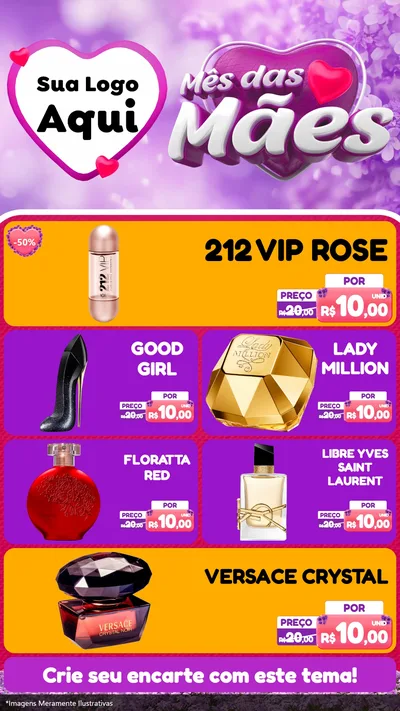 Modelo de TV para TV Vertical com o tema Mês das Mães para Perfumes