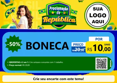 Modelo de Cartaz para Cartaz A4 Horizontal com o tema Proclamação da República para Brinquedos