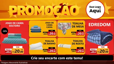 Modelo de TV para TV Horizontal com o tema Promoção para Cama, Mesa e Banho