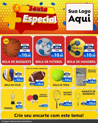 Modelo de Rede Social para Feed Instagram com o tema Sexta Mais Especial para Artigos Esportivos