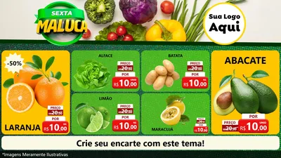 Modelo de TV para TV Horizontal com o tema Sexta Maluca - Hortifrúti para Hortifrúti
