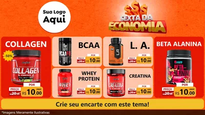 Modelo de TV para TV Horizontal com o tema Sexta da Economia para Suplementos alimentares