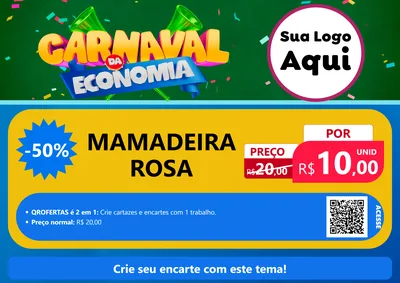 Modelo de Cartaz para Cartaz A4 Horizontal com o tema Carnaval da Economia para Bebês