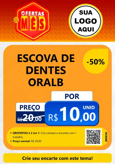 Modelo de Cartaz para Cartaz A4 Vertical com o tema Ofertas do Mês para Higiene Pessoal