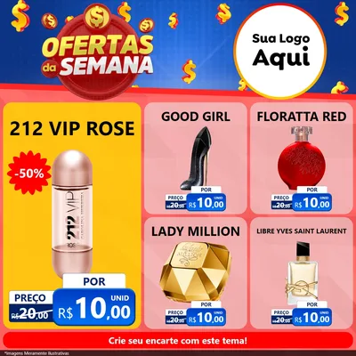 Modelo de Rede Social para Feed Facebook com o tema Ofertas Da Semana para Perfumes