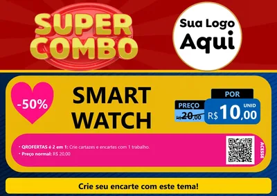 Modelo de Cartaz para Cartaz A4 Horizontal com o tema Super Combo para Informática