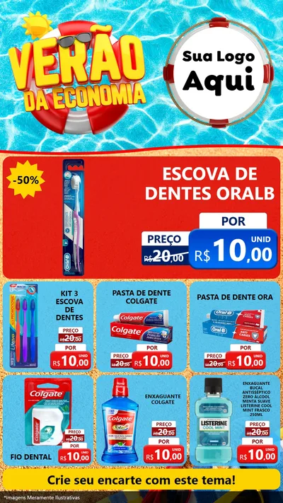 Modelo de Rede Social para Stories com o tema Verão da Economia para Higiene Pessoal