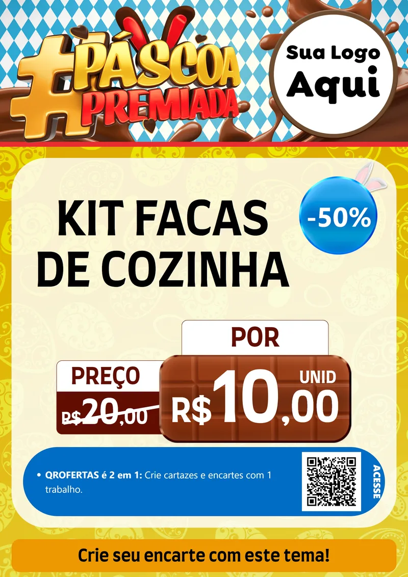 Modelo de Cartaz para Cartaz A4 Vertical com o tema Páscoa Premiada para Utilidades Domésticas