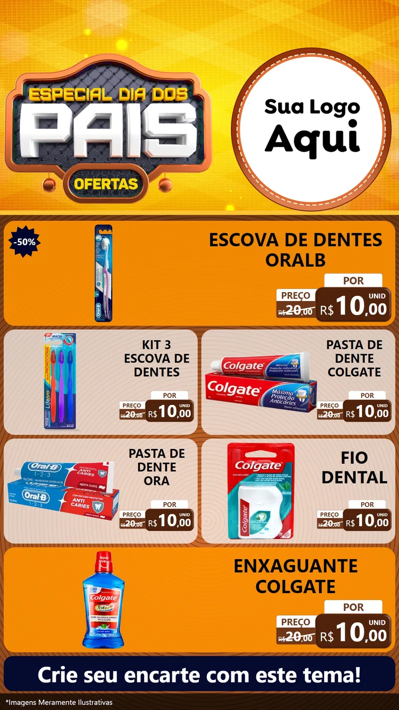 Modelo de TV para TV Vertical com o tema Especial Dia dos Pais para Higiene Pessoal