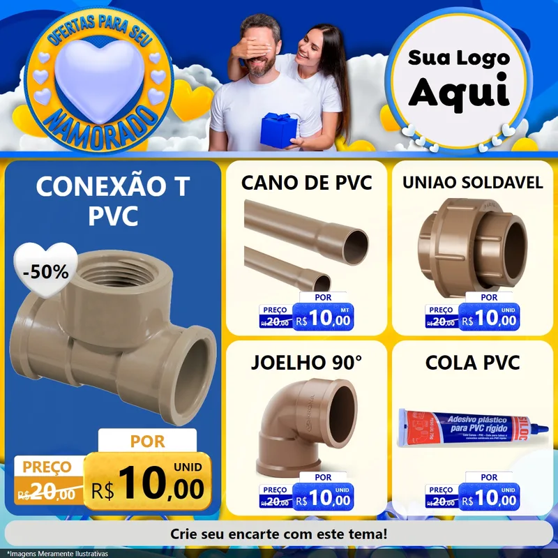 Modelo de Rede Social para Feed Facebook com o tema Ofertas Para Seu Namorado para Tubos e conexões